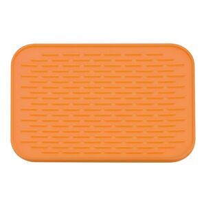 8.5" x 6" Silicone Drain Pad Heat Resistant Non-Slipping - Orange